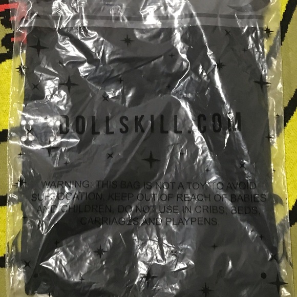 ✨🆕BNWT!!Dolls Kill x Grave Girls Hook & Eye Puff Sleeve Dress!Sz Sm!!BRAND NEW! - Picture 8 of 9